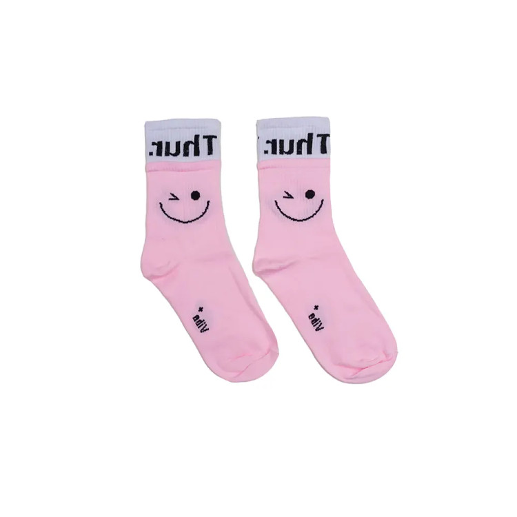 جوراب ساقدار ایام هفته طرح لبخند فری سایز نخی زنانه