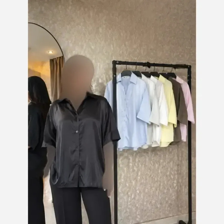 شومیز سیلک ابریشم پشت پیلی فری سایز