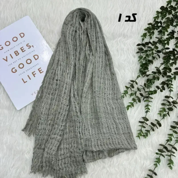 شال نخی کنفی وارداتی روزمره قواره 190 در 65 سانتی متر