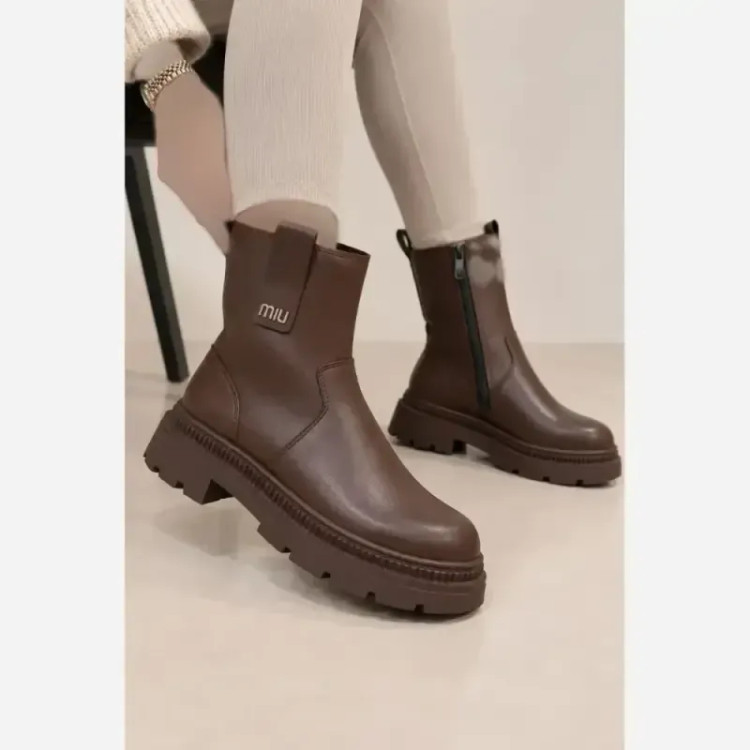 نیمبوت زنانه جدید دو رنگ مشکی و قهوه ای سایز 37 تا 40