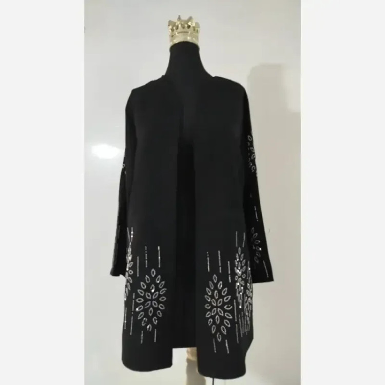 کت مجلسی زنانه مدل آرزو جنس شانتون اندوزی رنگ مشکی